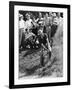 Sam Snead Makes an Iron Shot from the Side of a Sand Trap-null-Framed Photo