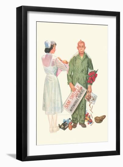 Sam Swizzle and Son Automobile Repairs-Bradley Bradley-Framed Art Print