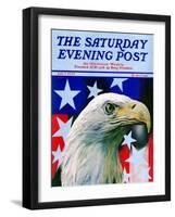 "Sam the American Eagle," Saturday Evening Post Cover, July 1, 1939-Arthur H. Fisher-Framed Giclee Print