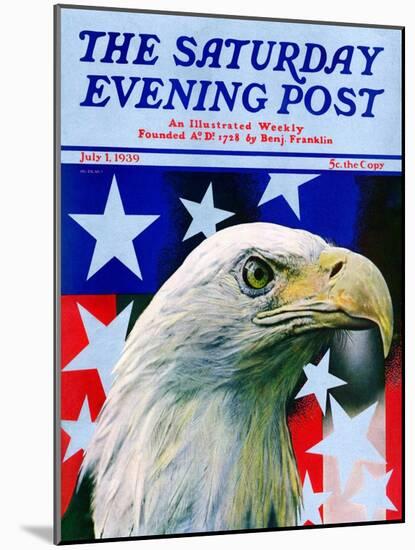 "Sam the American Eagle," Saturday Evening Post Cover, July 1, 1939-Arthur H. Fisher-Mounted Giclee Print