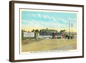 Sam Thompson Service Station, Huntingdon, PA-null-Framed Art Print