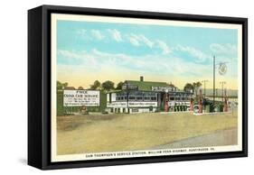 Sam Thompson Service Station, Huntingdon, PA-null-Framed Stretched Canvas