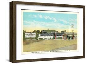 Sam Thompson Service Station, Huntingdon, PA-null-Framed Art Print