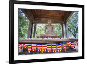 Samadhi Buddha Statue and Buddhist Flags-Matthew Williams-Ellis-Framed Photographic Print