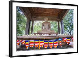 Samadhi Buddha Statue and Buddhist Flags-Matthew Williams-Ellis-Framed Photographic Print