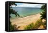 Samana Resort Beach-pashapixel-Framed Stretched Canvas