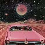 Pink Vintage Car in Space Collage Art-Samantha Hearn-Photographic Print