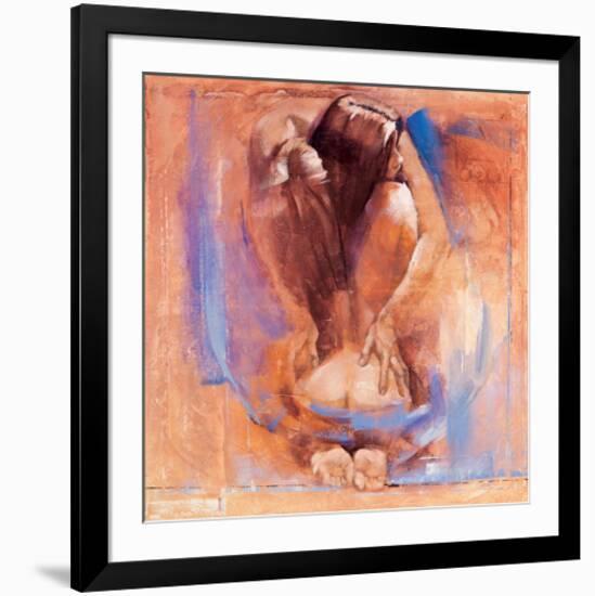 Samantha with Blossom-Talantbek Chekirov-Framed Art Print