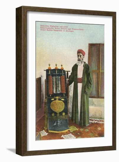 Samaritan Rabbi and Torah-null-Framed Art Print