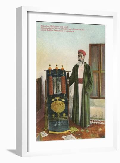 Samaritan Rabbi and Torah-null-Framed Art Print