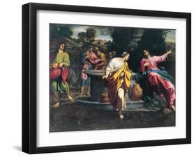 Samaritan Woman at Well-Annibale Carracci-Framed Giclee Print