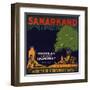 Samarkand Brand - Los Angeles, California - Citrus Crate Label-Lantern Press-Framed Art Print