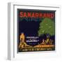 Samarkand Brand - Los Angeles, California - Citrus Crate Label-Lantern Press-Framed Art Print