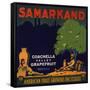 Samarkand Brand - Los Angeles, California - Citrus Crate Label-Lantern Press-Framed Stretched Canvas