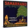 Samarkand Brand - Los Angeles, California - Citrus Crate Label-Lantern Press-Stretched Canvas