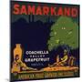 Samarkand Brand - Los Angeles, California - Citrus Crate Label-Lantern Press-Mounted Premium Giclee Print