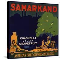 Samarkand Brand - Los Angeles, California - Citrus Crate Label-Lantern Press-Stretched Canvas