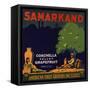 Samarkand Brand - Los Angeles, California - Citrus Crate Label-Lantern Press-Framed Stretched Canvas