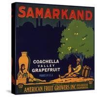 Samarkand Brand - Los Angeles, California - Citrus Crate Label-Lantern Press-Stretched Canvas