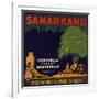 Samarkand Brand - Los Angeles, California - Citrus Crate Label-Lantern Press-Framed Art Print