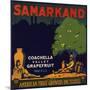 Samarkand Brand - Los Angeles, California - Citrus Crate Label-Lantern Press-Mounted Art Print