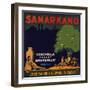 Samarkand Brand - Los Angeles, California - Citrus Crate Label-Lantern Press-Framed Art Print