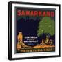 Samarkand Brand - Los Angeles, California - Citrus Crate Label-Lantern Press-Framed Art Print