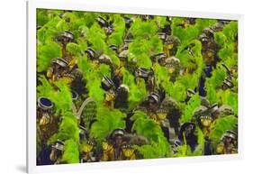 Samba Parade at Sambadrome During Carnival, Rio de Janeiro, Brazil-Keren Su-Framed Photographic Print