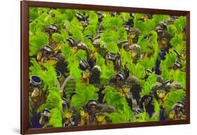 Samba Parade at Sambadrome During Carnival, Rio de Janeiro, Brazil-Keren Su-Framed Photographic Print