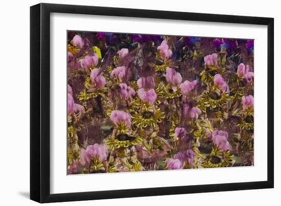 Samba Parade at Sambadrome During Carnival, Rio de Janeiro, Brazil-Keren Su-Framed Photographic Print