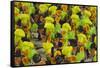 Samba Parade at Sambadrome During Carnival, Rio de Janeiro, Brazil-Keren Su-Framed Stretched Canvas