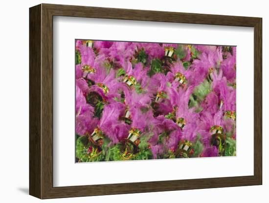 Samba Parade at Sambadrome During Carnival, Rio de Janeiro, Brazil-Keren Su-Framed Photographic Print