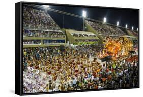 Samba Parade at the Carnival in Rio De Janeiro, Brazil, South America-Michael Runkel-Framed Stretched Canvas