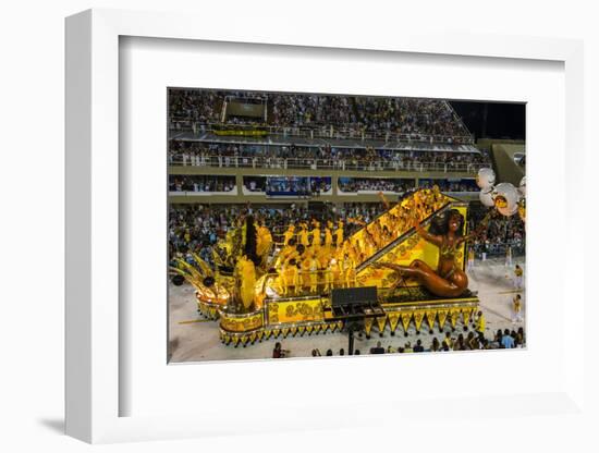 Samba Parade at the Carnival in Rio De Janeiro, Brazil, South America-Michael Runkel-Framed Photographic Print