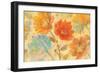 Samba Sq Blue and Aqua Flower-Albena Hristova-Framed Art Print