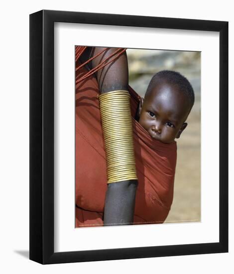 Samburu Baby, Kenya-John Warburton-lee-Framed Art Print