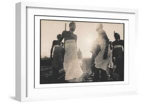 Samburu Dancers Performing Traditional Dance in Kenya-Paul Joynson Hicks-Framed Photographic Print