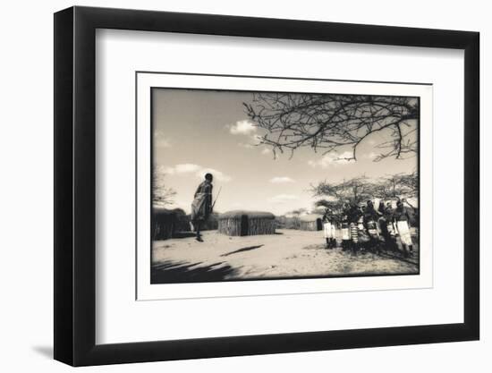 Samburu Dancers Performing Traditional Dance in their Village Boma, Kenya-Paul Joynson Hicks-Framed Photographic Print