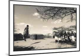 Samburu Dancers Performing Traditional Dance in their Village Boma, Kenya-Paul Joynson Hicks-Mounted Photographic Print