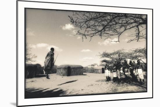 Samburu Dancers Performing Traditional Dance in their Village Boma, Kenya-Paul Joynson Hicks-Mounted Photographic Print