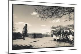 Samburu Dancers Performing Traditional Dance in their Village Boma, Kenya-Paul Joynson Hicks-Mounted Photographic Print