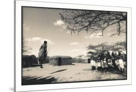 Samburu Dancers Performing Traditional Dance in their Village Boma, Kenya-Paul Joynson Hicks-Stretched Canvas