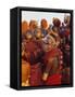 Samburu Dancing, Samburu District, Kenya, East Africa, Africa-Thomasin Magor-Framed Stretched Canvas