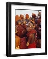 Samburu Dancing, Samburu District, Kenya, East Africa, Africa-Thomasin Magor-Framed Photographic Print