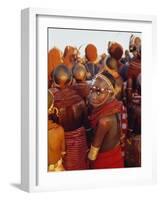 Samburu Dancing, Samburu District, Kenya, East Africa, Africa-Thomasin Magor-Framed Photographic Print