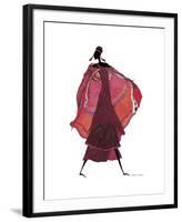 Samburu in Beaded Earrings-Augusta Asberry-Framed Giclee Print