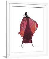 Samburu in Beaded Earrings-Augusta Asberry-Framed Giclee Print