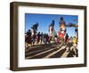 Samburu People Dancing, Laikipia, Kenya-Tony Heald-Framed Premium Photographic Print