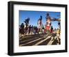 Samburu People Dancing, Laikipia, Kenya-Tony Heald-Framed Premium Photographic Print