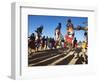 Samburu People Dancing, Laikipia, Kenya-Tony Heald-Framed Premium Photographic Print